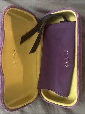 Gucci Purple and Yellow Women's Eyewear Case